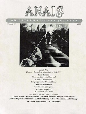 cover image of ANAIS: An International Journal, Volume 10